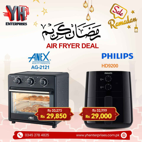 AG-2121 Deluxe Air Fryer & Philips HD9200/90 Airfryer – Healthy, Crispy & Oil-Free Cooking