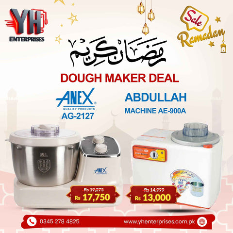 AG-2127 Dough Maker & ABDULLAH AE-900A (3.5Kg) – Effortless Atta Kneading for Every Kitchen