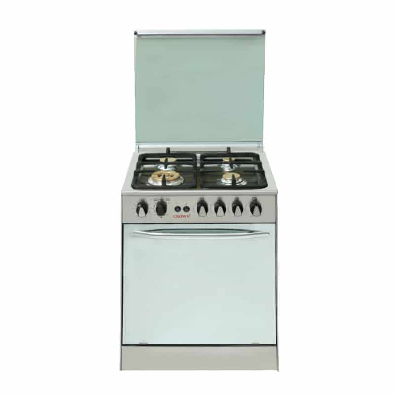Crown Cooking Range 24inch 24HS3 – SS Top Non Magnetic Four Burner Steel Body 1 Year Brand Warranty