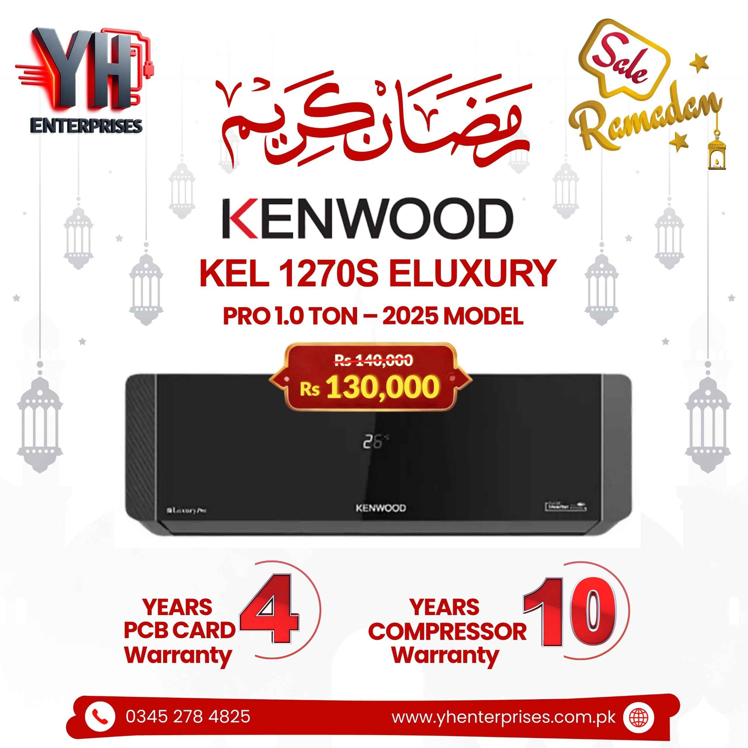 KENWOOD 1 Ton e-Luxury Pro Inverter AC KEL-1270S WiFi-T3 (2025)