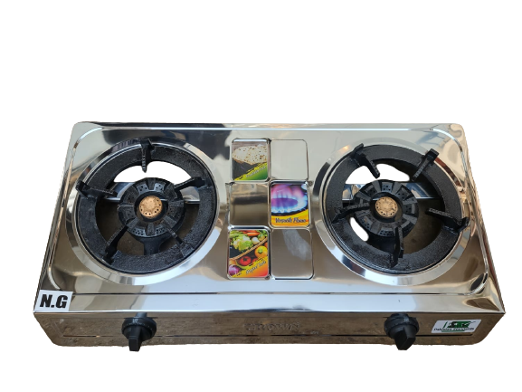 Crown LPG Stove CR D-500 Table Top Panel Material: Stainless Steel