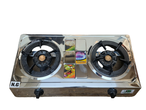 Crown LPG Stove CR D-500 Table Top Panel Material: Stainless Steel