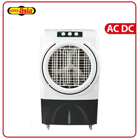 Super Asia Hybrid Room Cooler ECM-4600 Auto AC DC Advance Technology 2024 Model Moveable Grill Energy Saver Turbo Fan With Ice Box New Model Brand Warranty