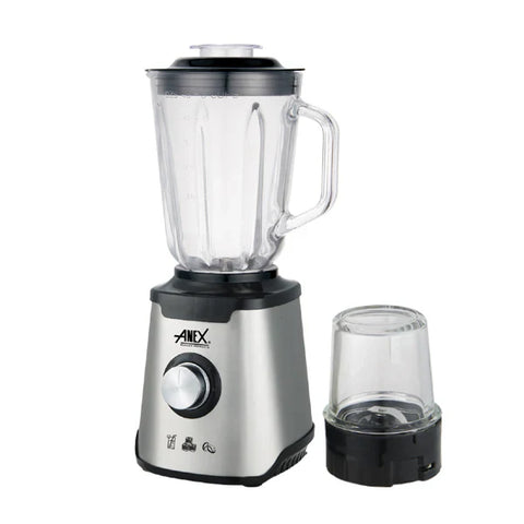 Anex Deluxe Stainless Steel Blender & Grinder, 600W, 1500ml Glass Jar, AG-6130