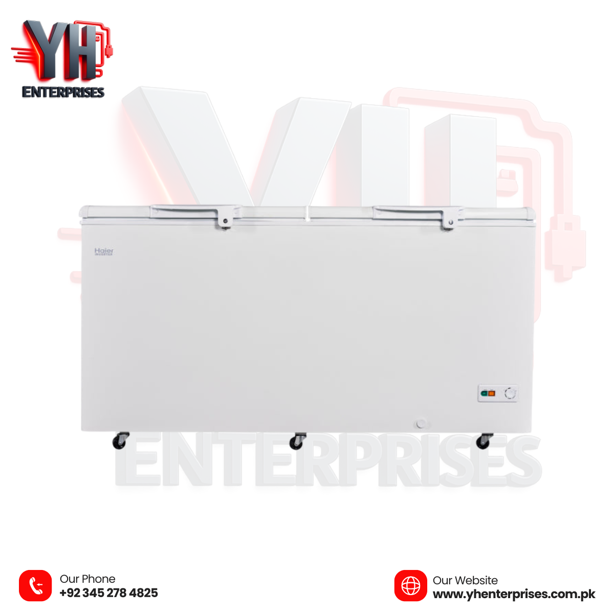 Haier Deep Freezer HDF-545I – 19.26 Cu Ft | Inverter | Double Door Inverter Technology | Balanced Cooling | Super Freeze Function | 100% Copper Evaporator | 10 Years Warranty