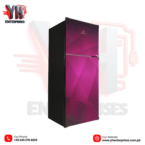 Dawlance REF 9173WB Avante Diamond Purple Double Door Refrigerator Premium Glass Finish | Hybrid Cooling | Energy Efficient | Compact Design
