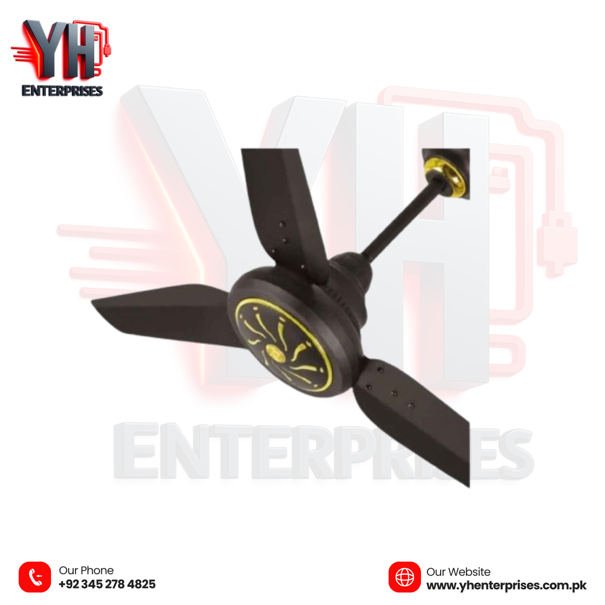 Khurshid Fan AC/DC Ceiling Fan – 56 Inch Inverter Hybrid | Remote Control | Copper Winding | 1 Year Warranty - YH Enterprises
