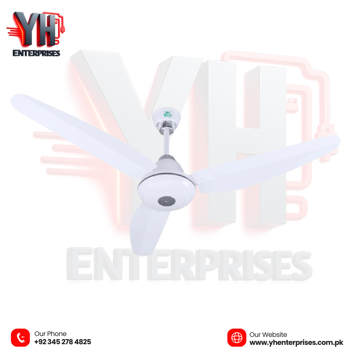 Tamoor Ceiling Fan 30W Sober Model Eco-Smart Series | Energy Efficient • Sleek Design - YH Enterprises