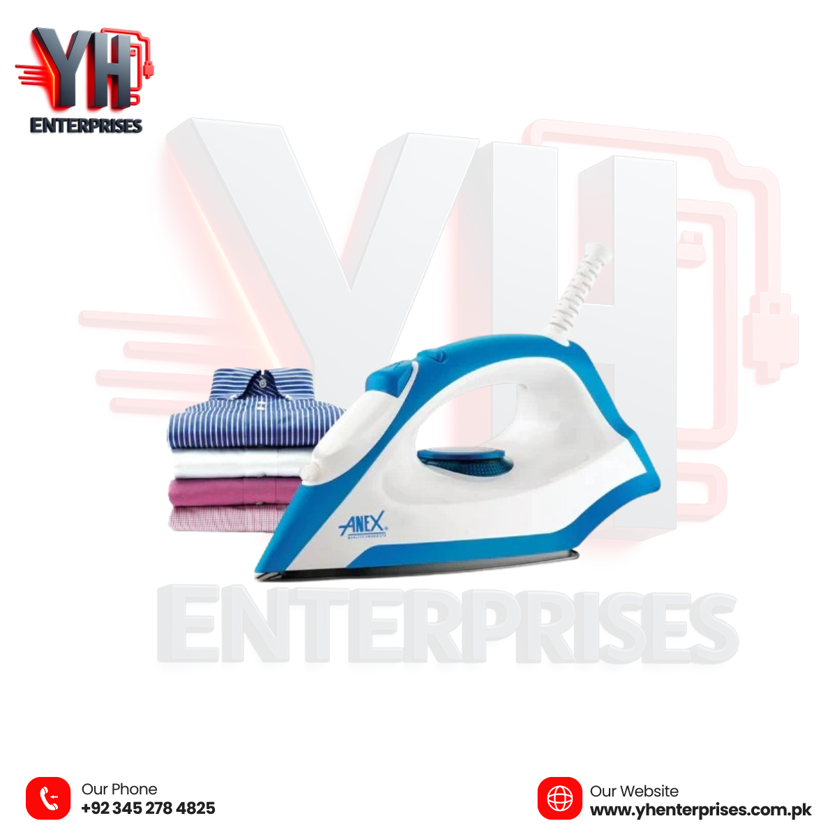 Anex AG-2078 Deluxe Dry & Spray Iron – Perfectly Pressed Clothes Every Time