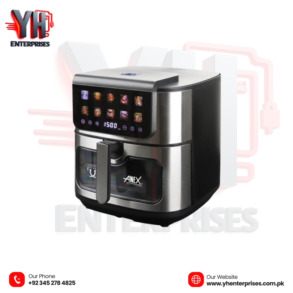 Deluxe AG-2125 Air Fryer – 8 Liter | 2200W | 2 Years Warranty
