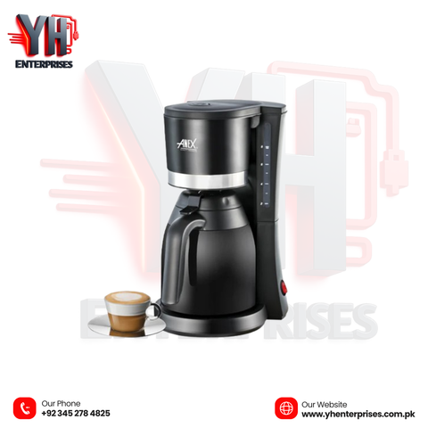 AG-803 Deluxe Coffee Maker – 1.0L | 800W | Glass Jug | 2 Years Warranty