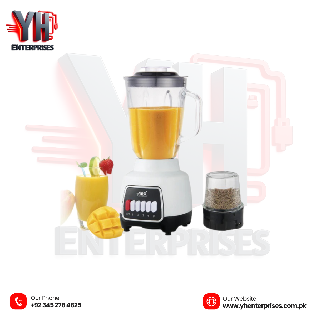 Anex AG-6136GL Deluxe Blender Grinder - YH Enterprises