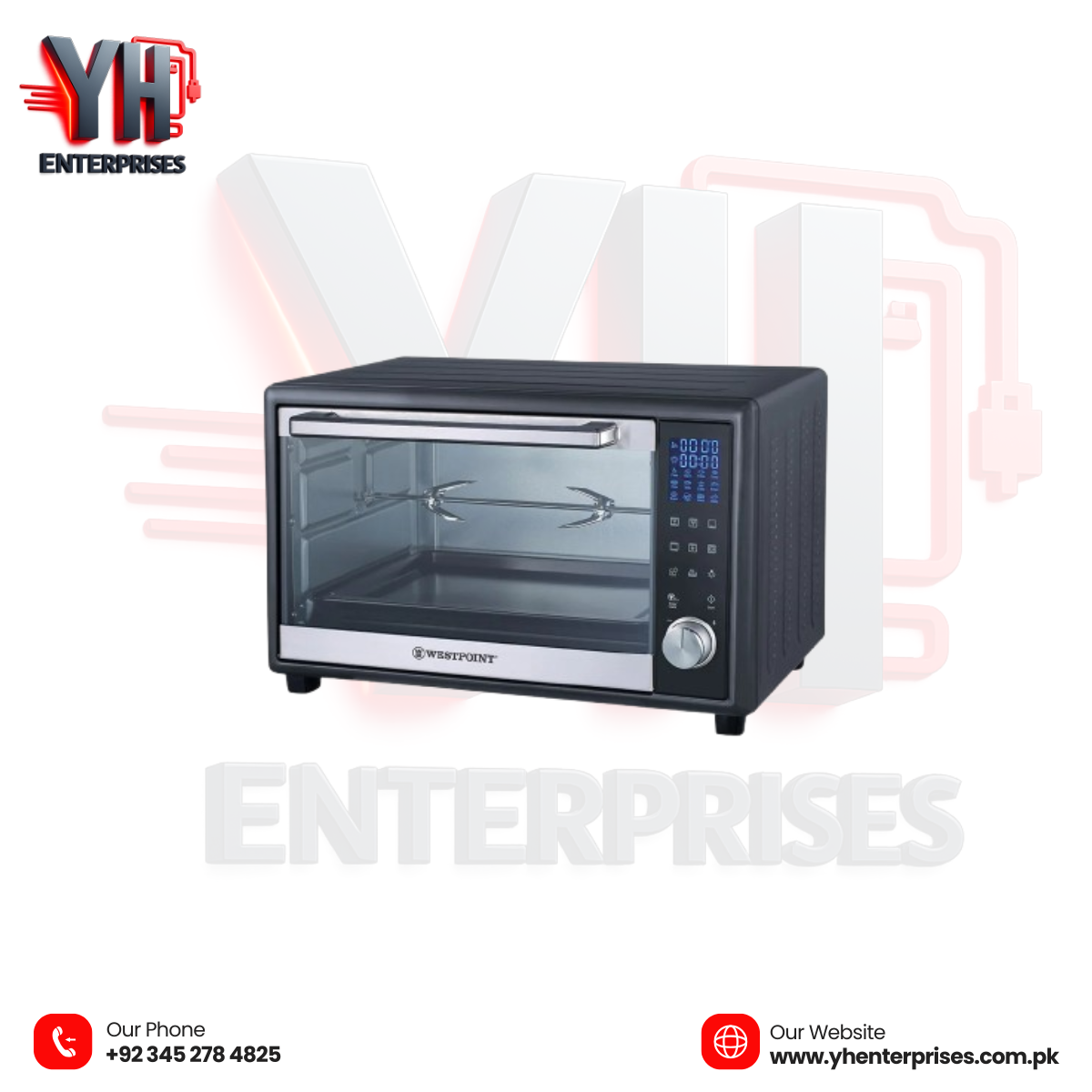 Westpoint Professional Convection Rotisserie Oven WF-5500RKCD – Smart 1800W Multi-Function Oven