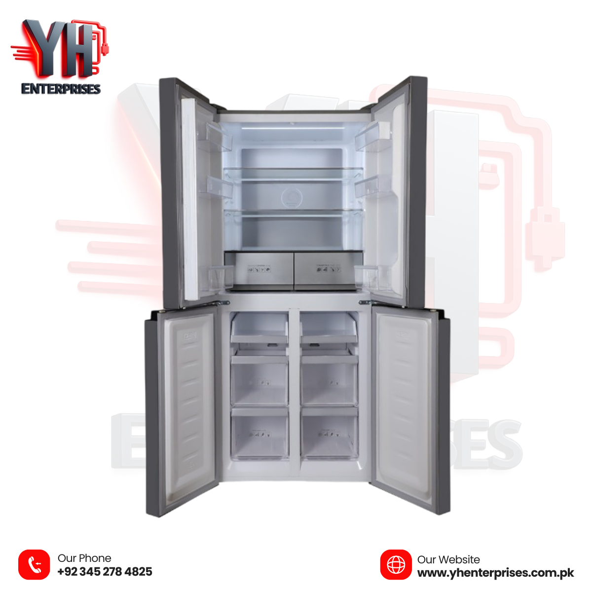 Dawlance DMD 7950 Glass Door Inverter No Frost Refrigerator – Luxury Design Meets Smart Cooling