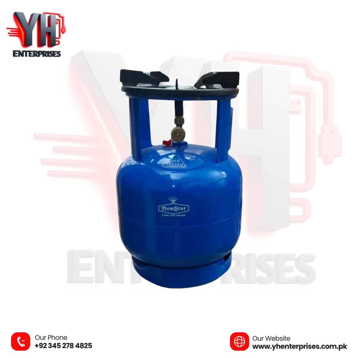 NewStar LPG Gas Cylinder with Safety Valve – 4Kg