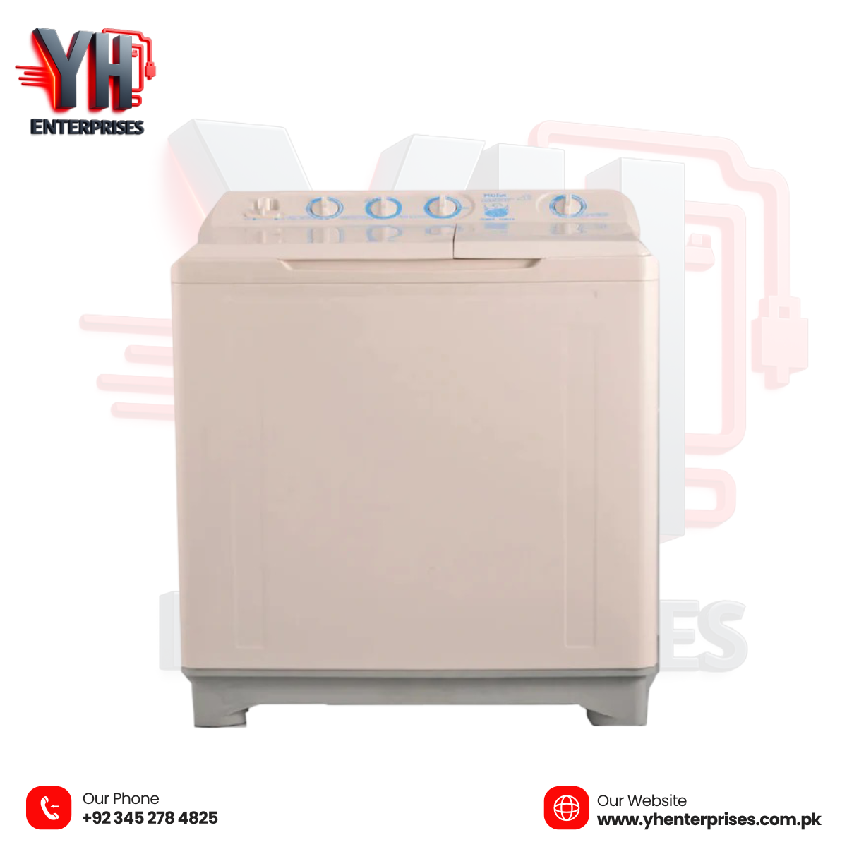 Haier HWM 120-AS – 12KG Twin Tub Semi-Automatic Washing Machine