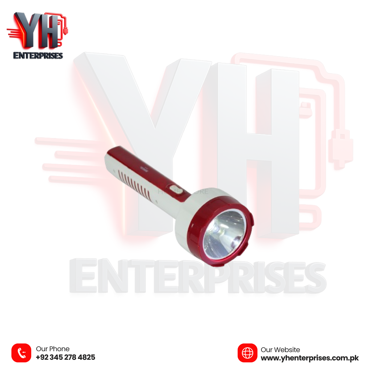 Sogo Rechargeable Torch (JPN-08) Powerful Light • Reliable Backup • Everyday Utility