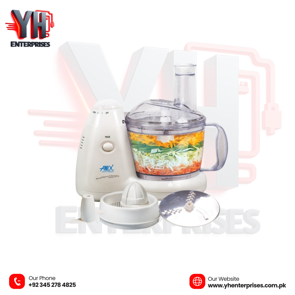 Anex AG-1041 Food Processor – Powerful, Versatile & Kitchen-Smart