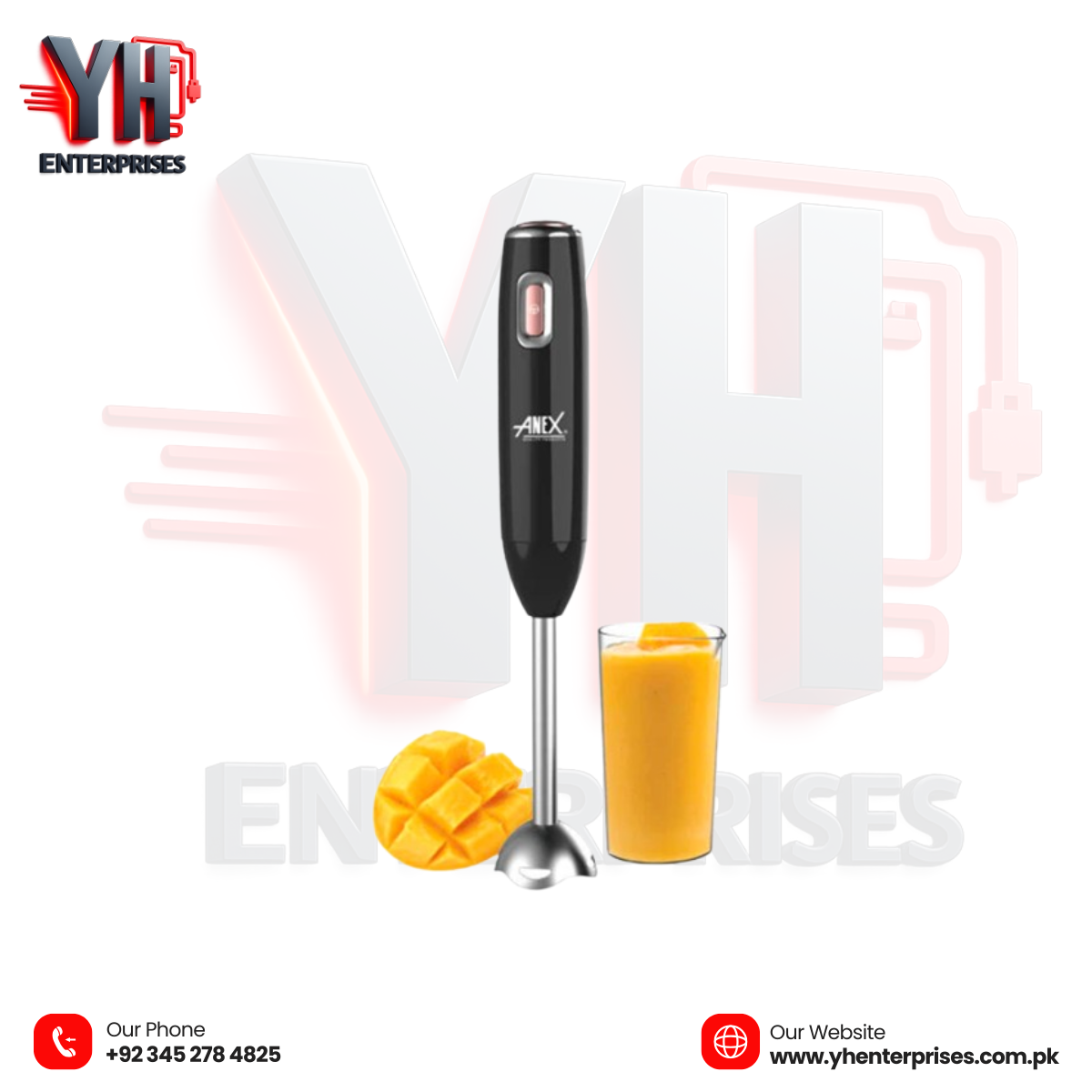 Anex AG-122 Deluxe Hand Blender – Extra Power for Perfect Blending