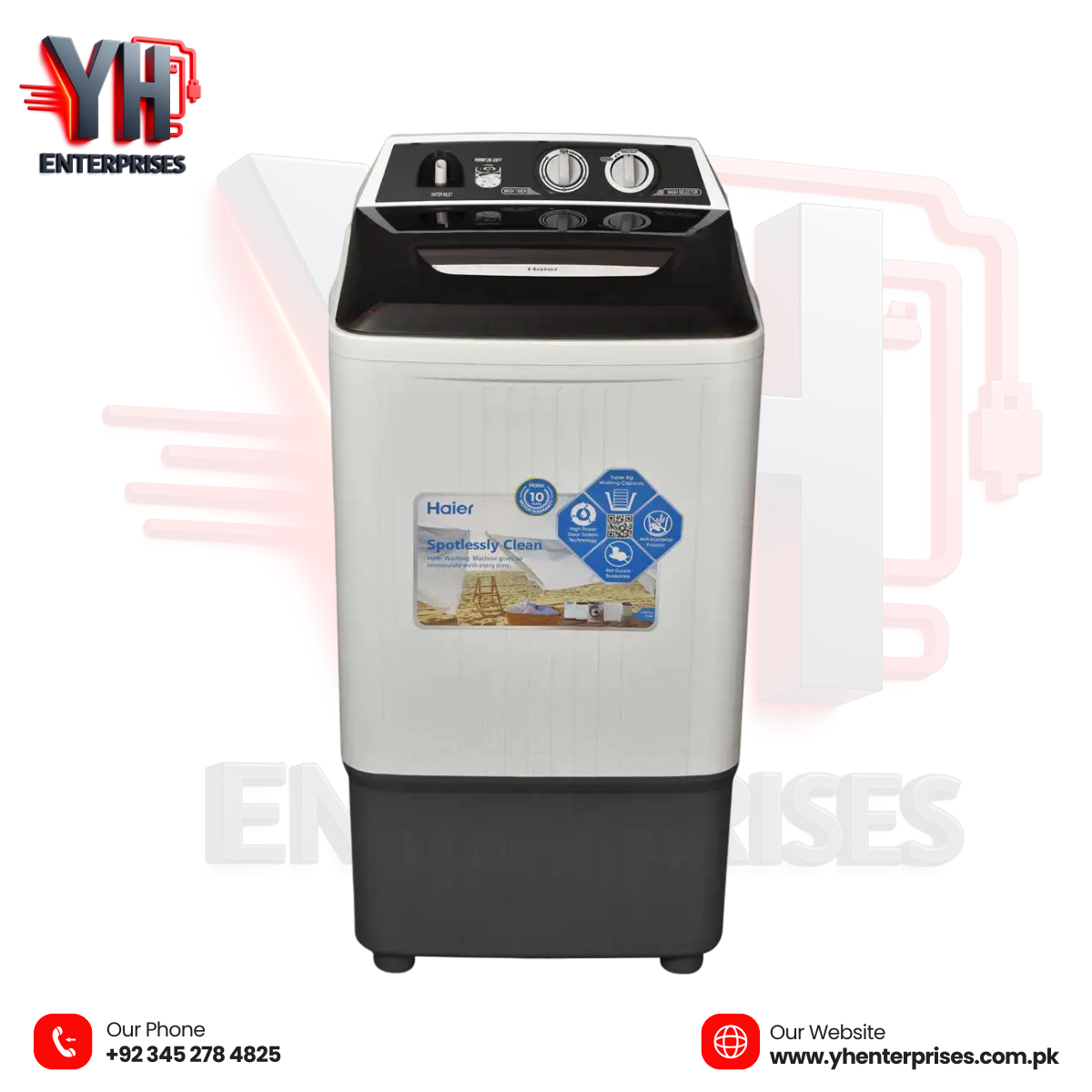 Haier HWM120-35FF 12KG Washing Machine – Powerful Family-Sized Laundry Solution