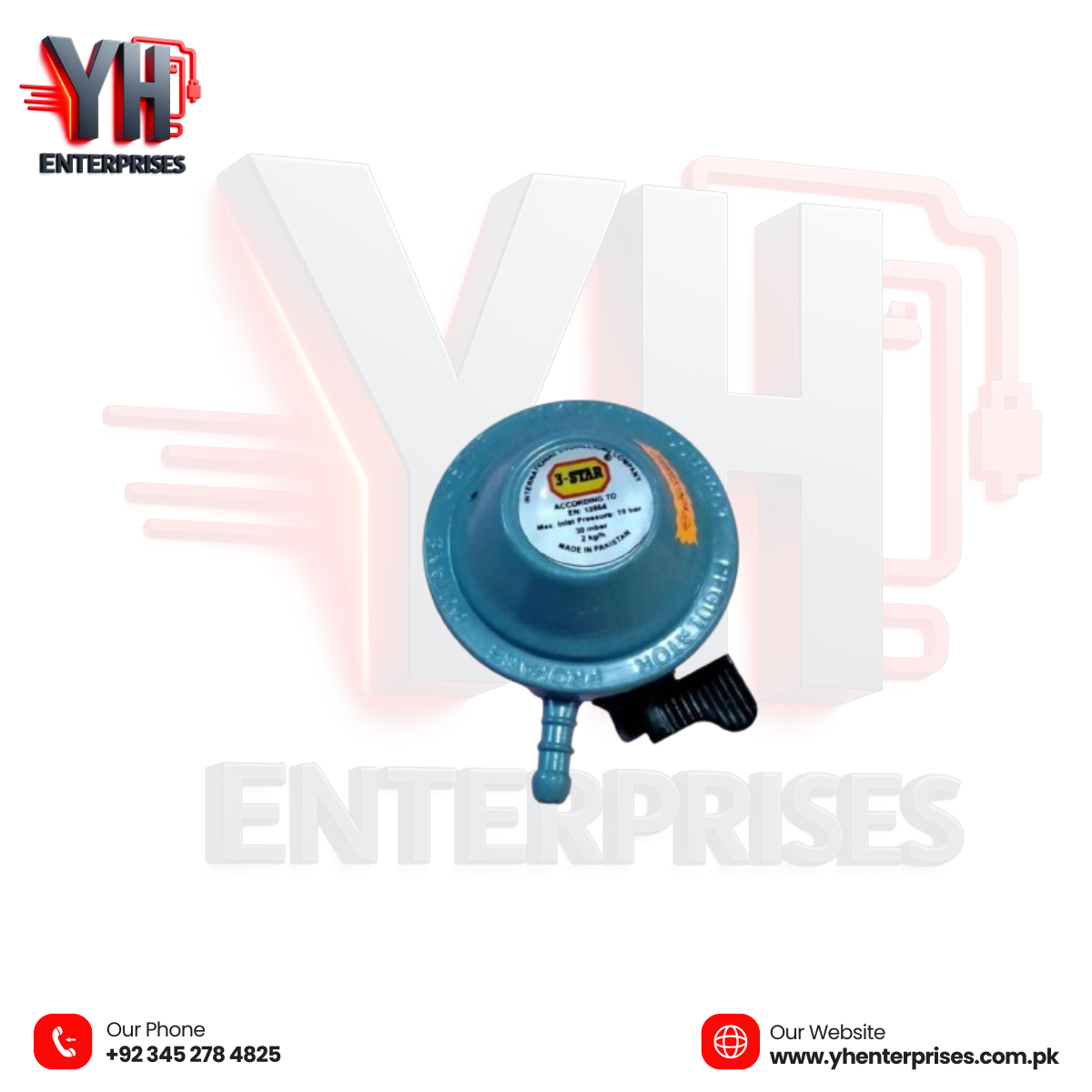 3 Star LPG Gas Regulator 22mm – Safe, Reliable & Easy Gas Control