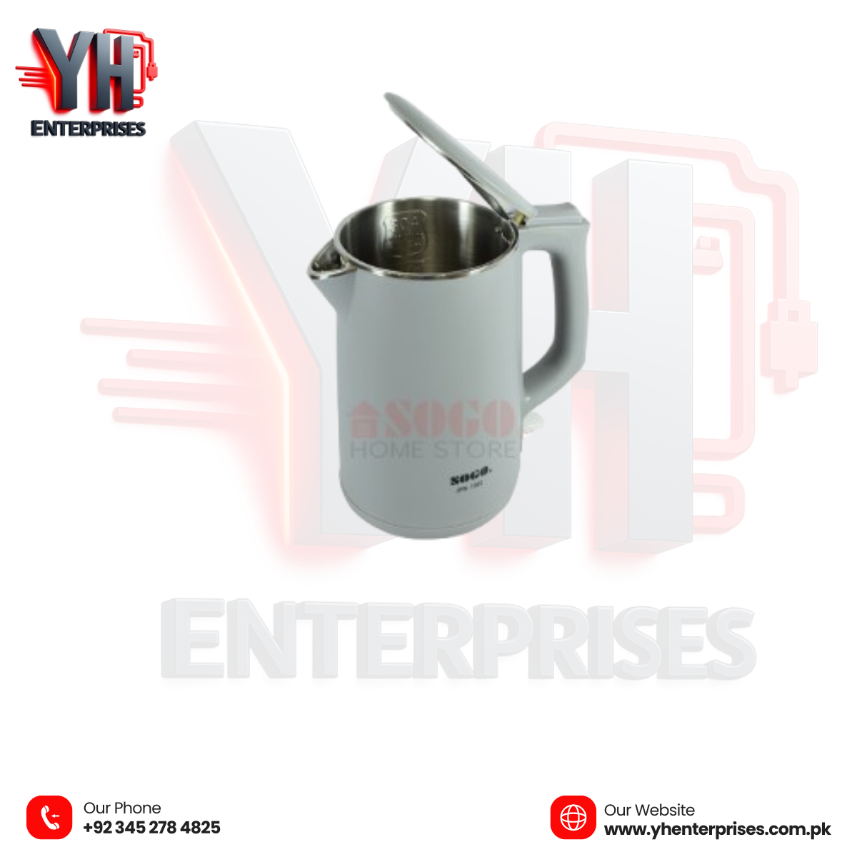 Sogo Electric Kettle 1.7 Liter (JPN-1002) Fast Boiling • Energy Efficient • Everyday Convenience