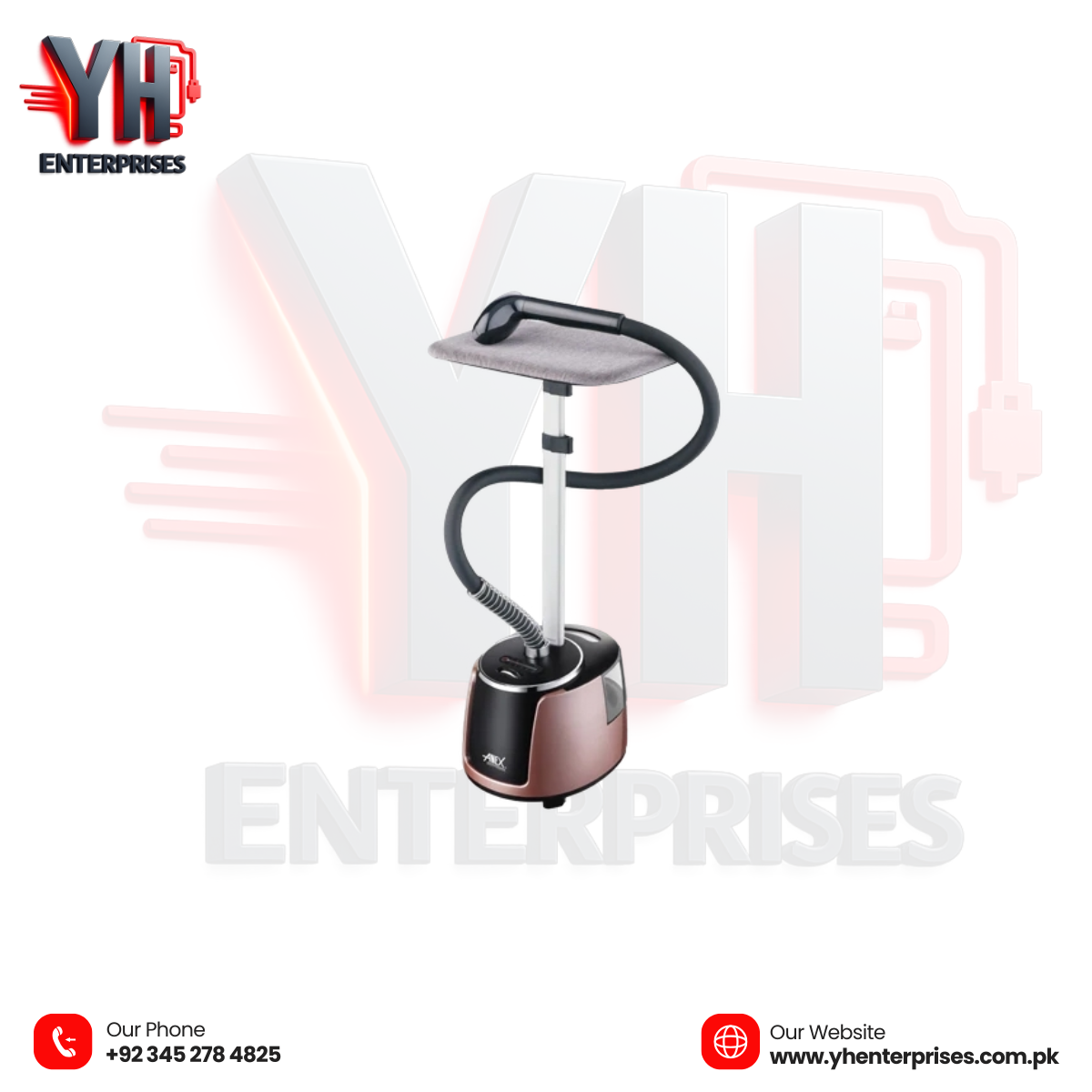 Anex AG-1020 Deluxe Garment Steamer Powerful Steaming • Fast Results • Fabric-Safe Care