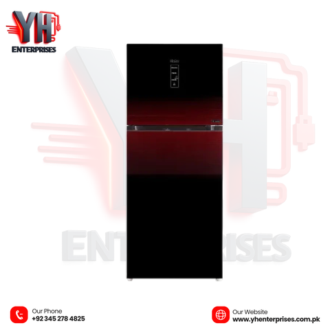 Haier Refrigerator HRF-538 IDBA 18 Cu Ft | Twin Inverter | Top Mount | Noir Red Color