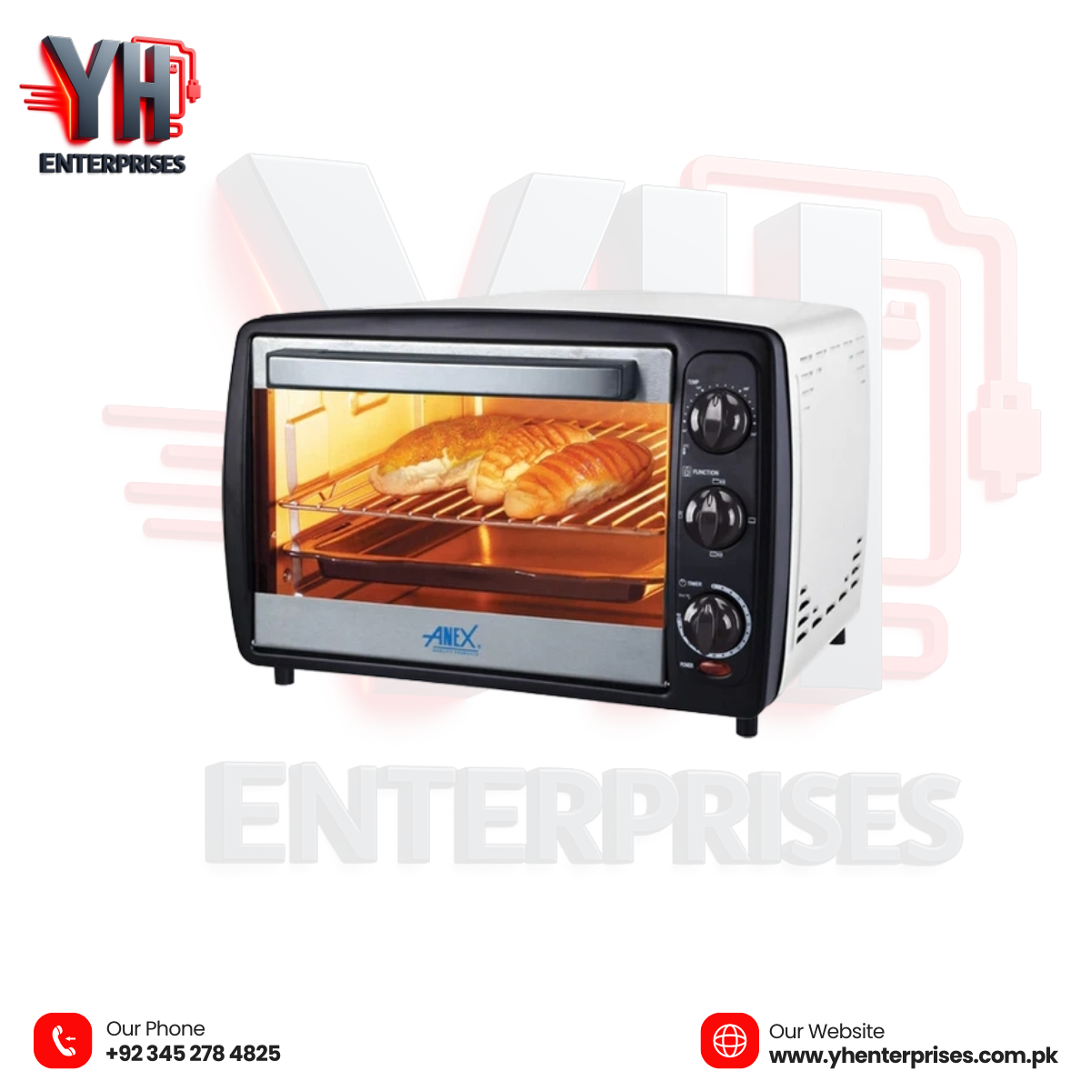 Anex AG-1064EX Deluxe Oven Toaster Powerful, Versatile, and Elegant Oven for Every Kitchen