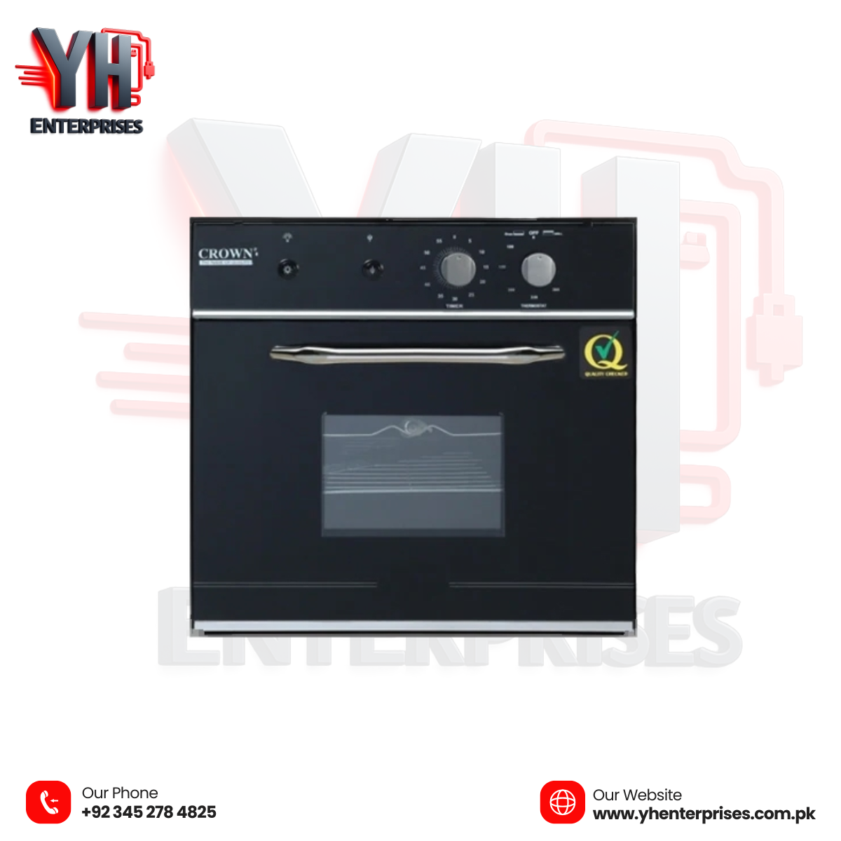 Crown Microwave Oven B.OVEN – 45L Fully Gas Oven 45 Liters • Baking & Grilling • Premium Performance