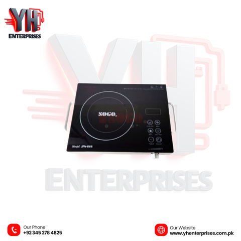 Sogo Electric Stove / Infrared Cooker (JPN-666) – Silver Smart Cooking • Energy Efficient • Modern Touch Control