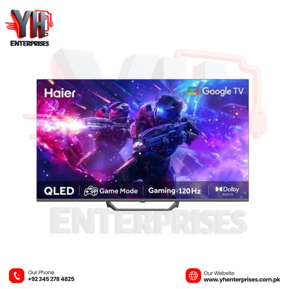 Haier 55" QLED Google TV (H55S80EUX) – Bigger Screen, Bigger Emotions, True Cinematic Power
