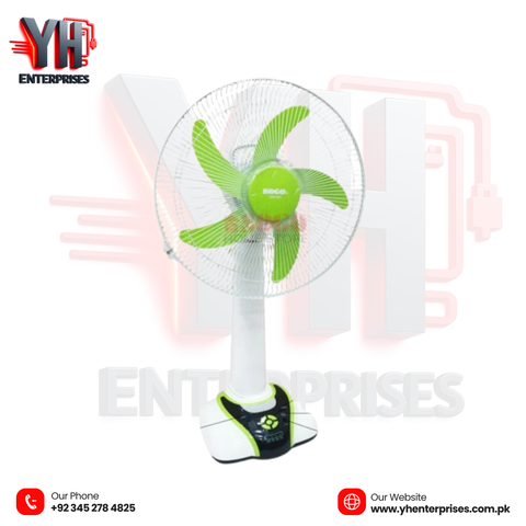 Sogo Rechargeable Table / Desk Fan (JPN-631) Powerful Cooling with Long-Lasting Battery Backup