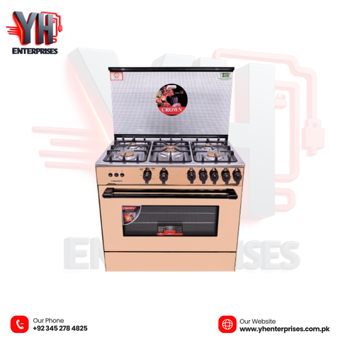 Crown Cooking Range 34-HS1 (IMP) – Gold Finish Stylish Design • Powerful Performance • Reliable Cooking Solution