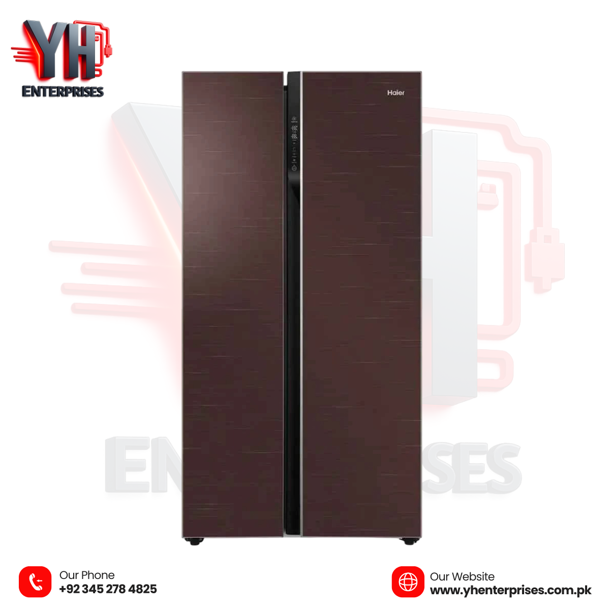 Haier HRF-622ICG Side-by-Side Refrigerator – Twin Inverter | 465L Large Capacity | No Frost Multi Air Flow