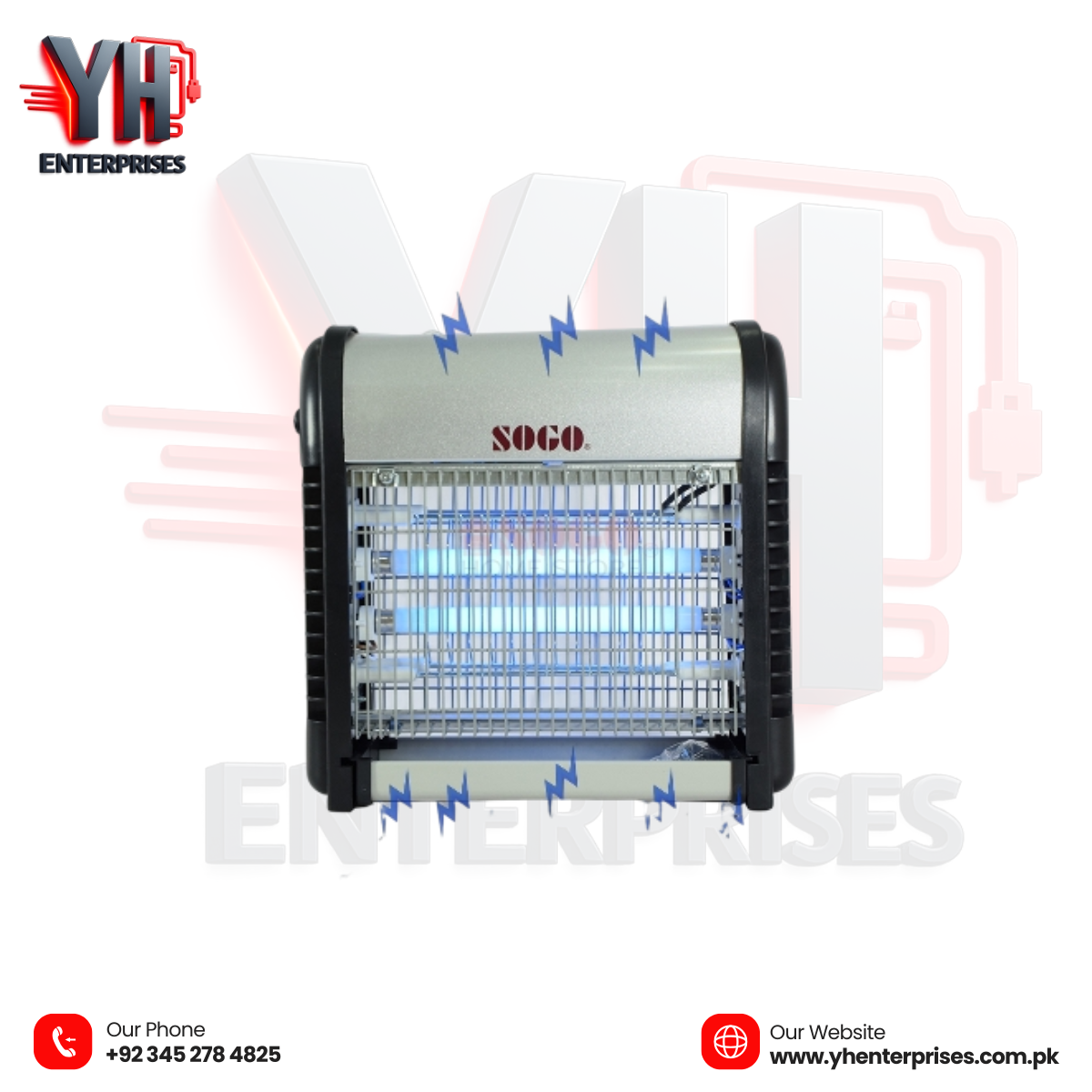 Sogo Pest Killer 12 Watt (JPN-110) Powerful Insect Control • Safe • Odorless • Durable Metal Body