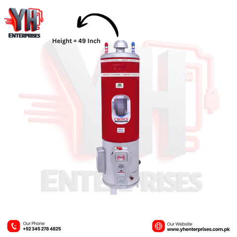 Crown Storage Geyser 20 Gallons Gauge 12 x 16 Imported GI Pipe Gas