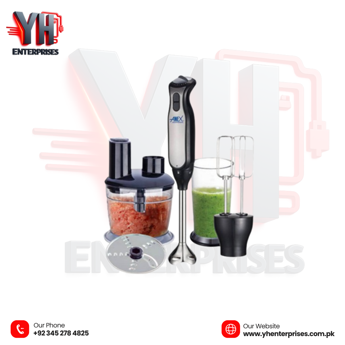 Anex AG-130 Hand Blender Chopper – Power, Precision & Versatility