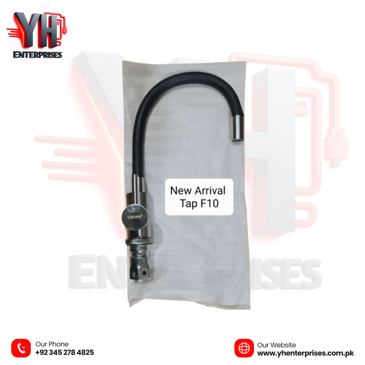 Crown Faucet F10 Stainless Steel Tap – Black (New Arrival)