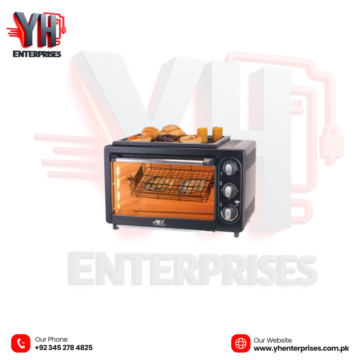 Anex Rotisserie Oven Toaster & Convection B.B.Q Grill AG-3069TT Powerful • Versatile • Elegant Design