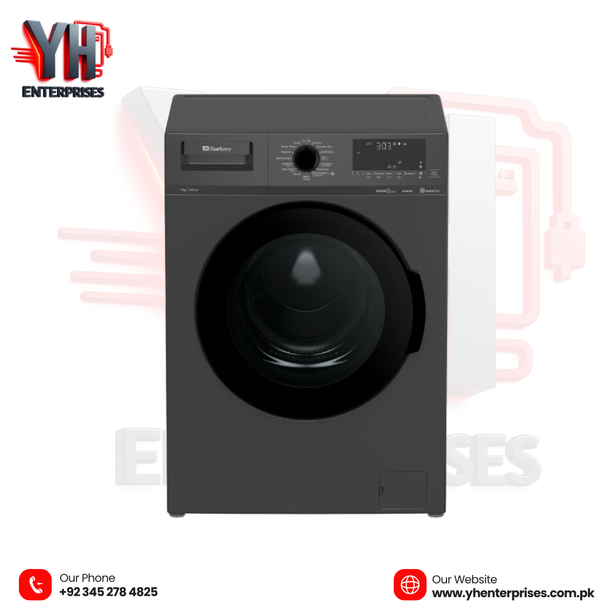 Dawlance DWF 8200 X INV Front Load Washing Machine – 8KG Inverter with Steam Care & Bluetooth