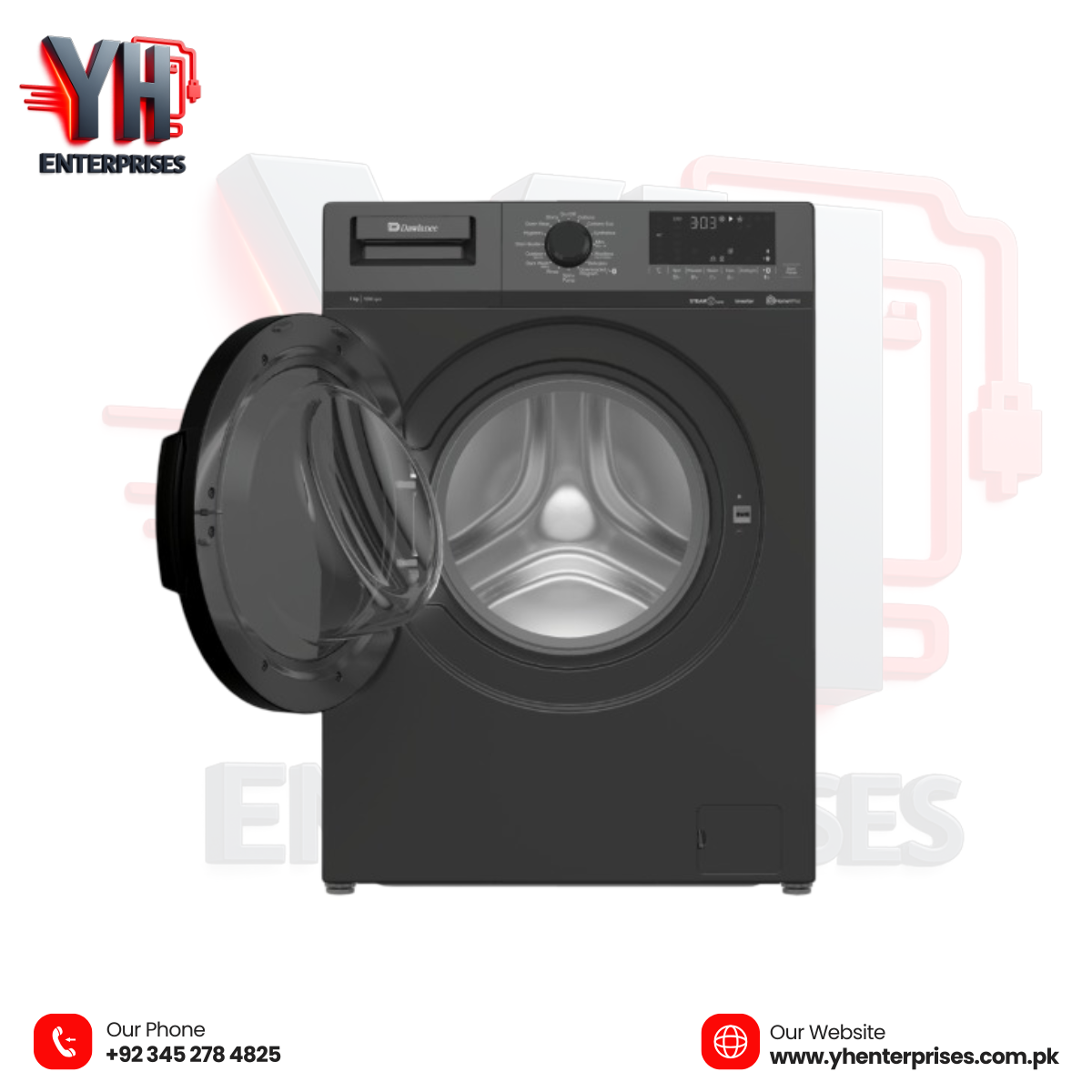 Dawlance DWF 8200 X INV Front Load Washing Machine – 8KG Inverter with Steam Care & Bluetooth