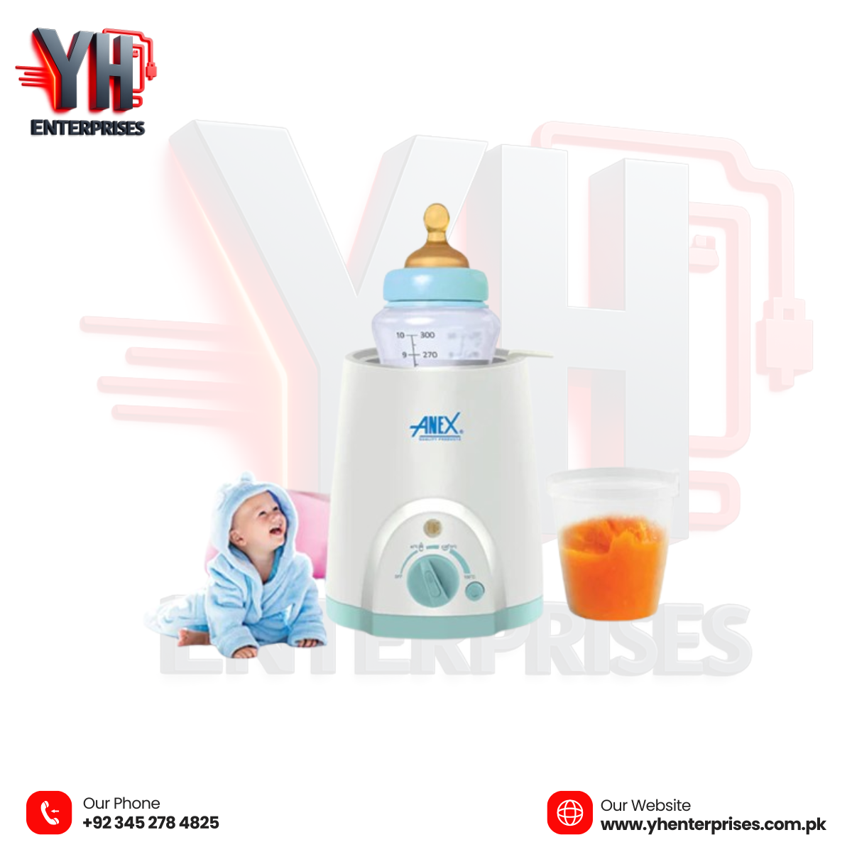 Anex AG-732 Deluxe Baby Bottle Warmer – Safe, Fast & Convenient Feeding