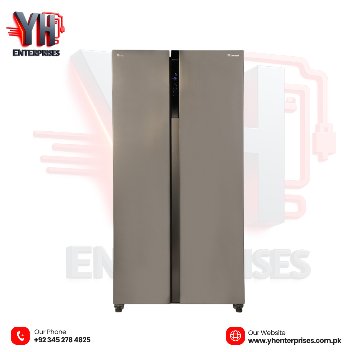 Dawlance DSS-9055 Inox Inverter No Frost Refrigerator Side-by-Side | Dual Cooling | A++ Energy Class | Premium Inox Finish