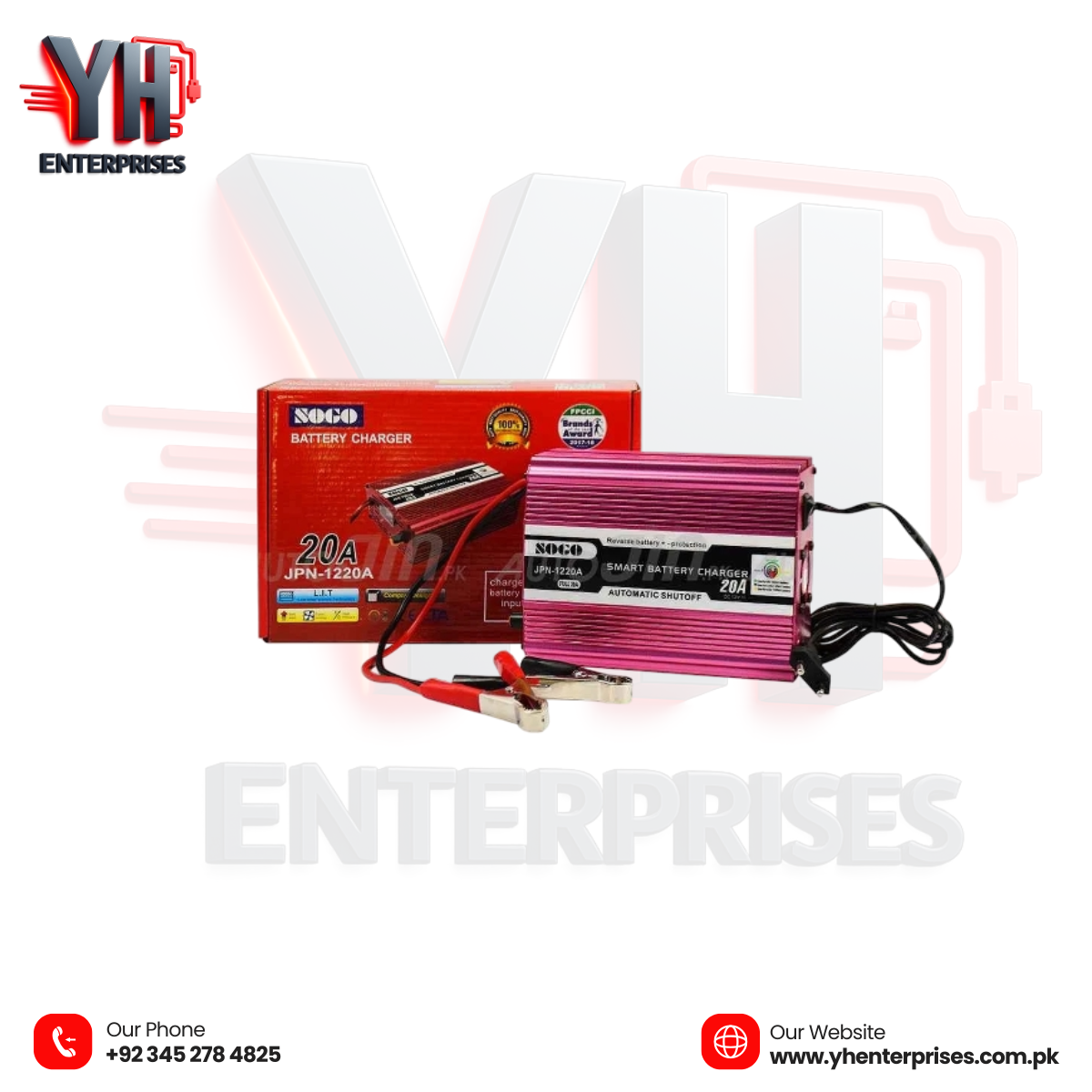 SOGO Smart Battery Charger – 12V / 20AMP