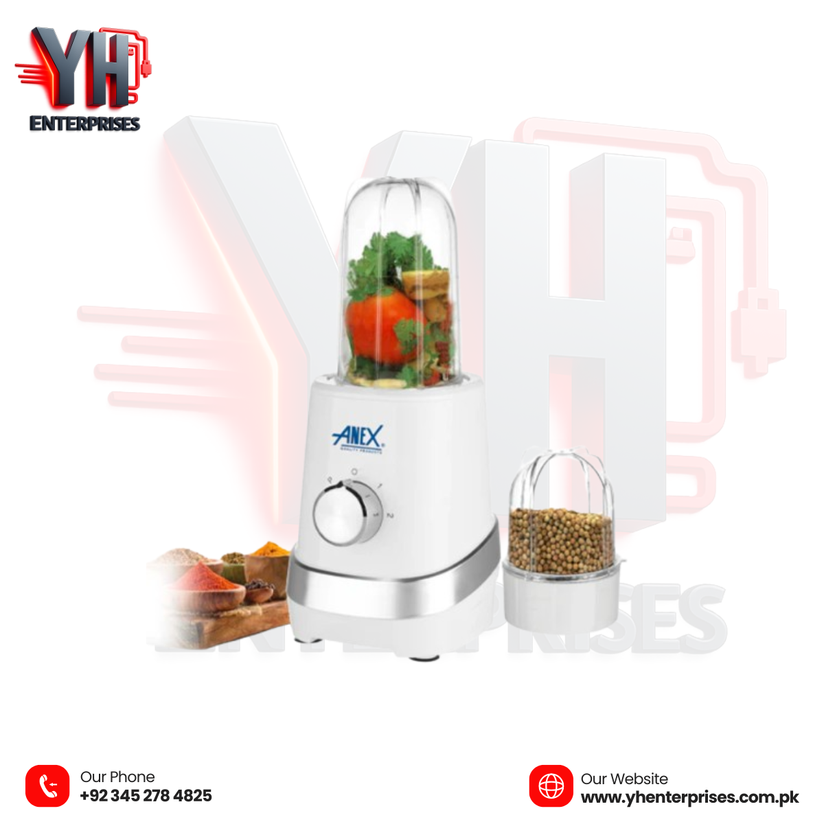 Anex AG-645 Deluxe Grinder (Wet & Dry) – Power, Precision & Everyday Convenience