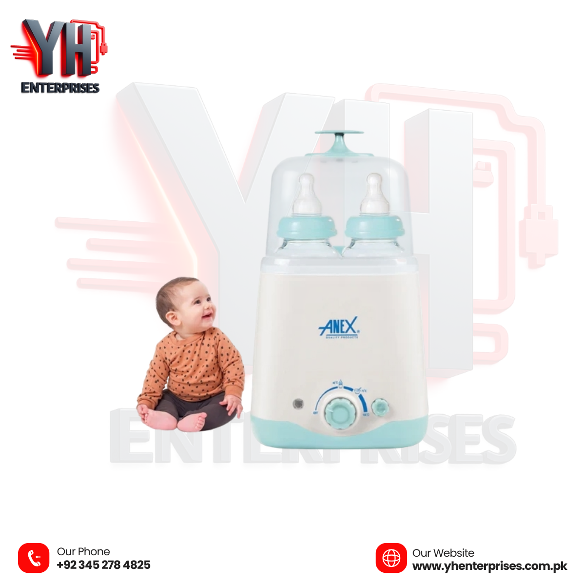 Anex AG-733EX Deluxe Baby Bottle Warmer – Fast, Safe & Convenient Feeding