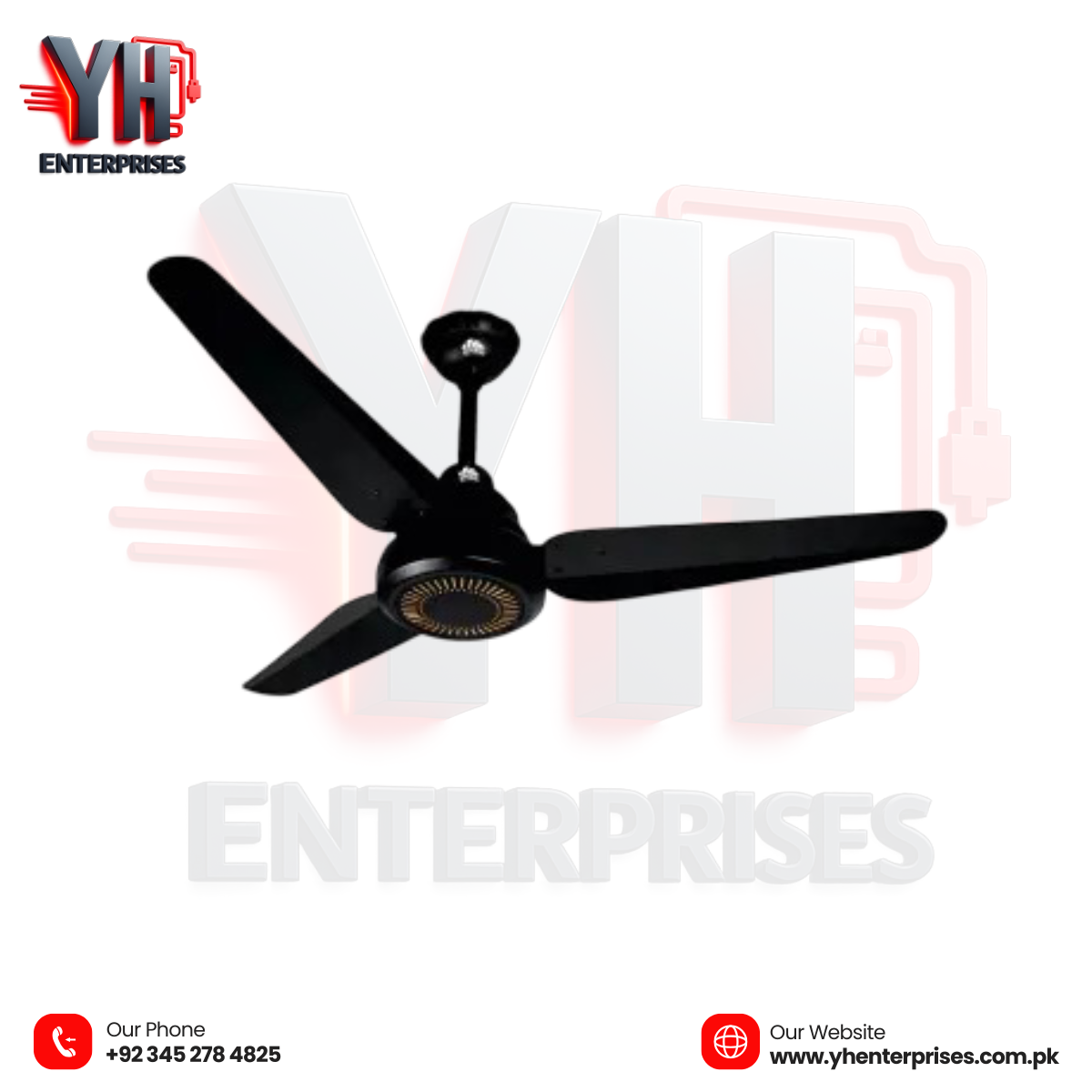 Khurshid King Inverter Ceiling Fan with Remote Control – AC/DC | 1 Year Warranty - YH Enterprises