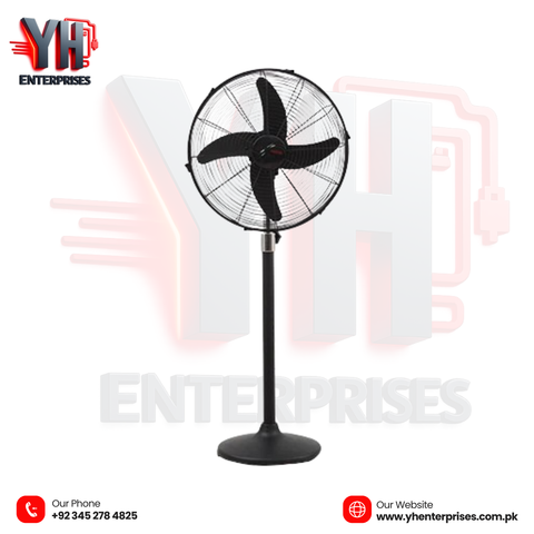 Royal Magnum Black Pedestal Fan 18″ – Deluxe Series