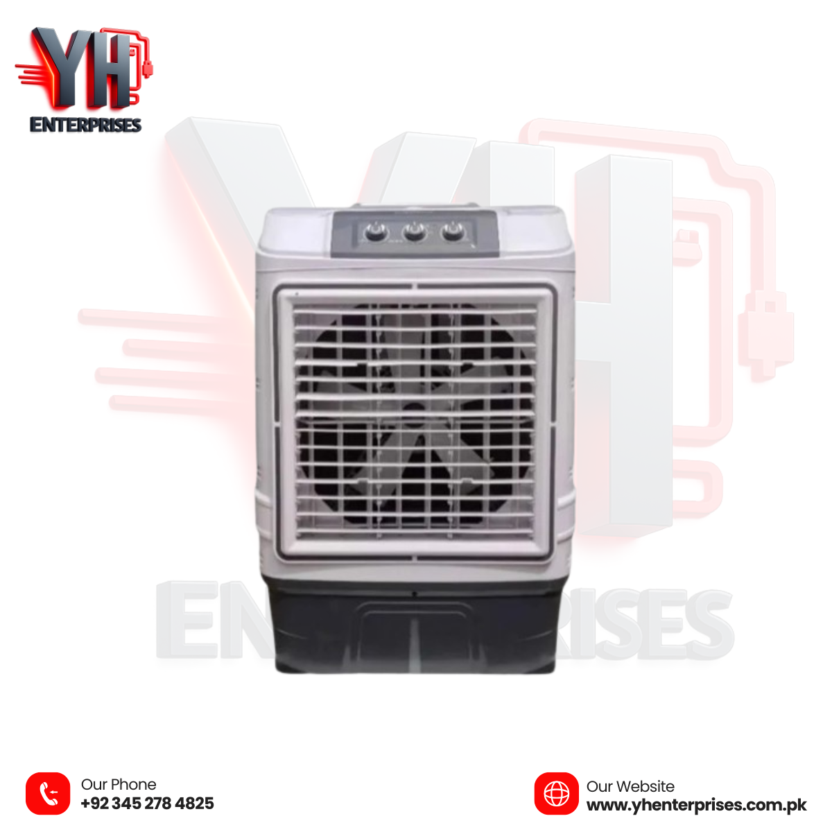 Crown Room Cooler CR-2000 AC/DC Turbo Cooling • Ice Box • 100% Copper Motor • Energy Saving Performance